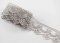 Besticke Spitzen aus Polyester - grau - Breite 4,5 cm
