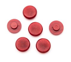 Knopf - flach - matt - weinrot - Durchmesser 1,3cm