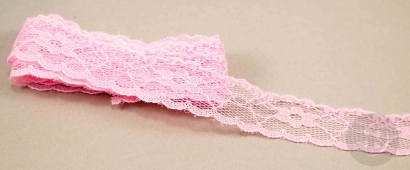 Polyester Lace - pink - width 2 cm