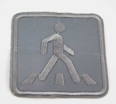 Nažehlovací záplata - dopravní značka - 6 x 6cm - reflexní
