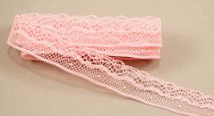 Syntetische Spitze -  pink - Breite 1,5 cm