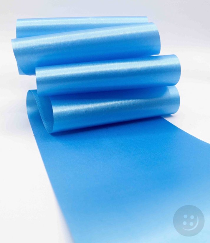 Luxus Satinband - hell blau - Breite 10 cm