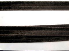 Fold over elastic trim - velvet brown - 1,5 cm