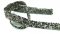 Iron-on rhinestone trim - black, dark silver - width 1,5 cm