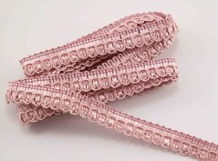 Galónový prámik - s oblúčikmi - staroružová - šírka 1 cm