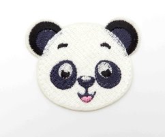 Nažehľovacia záplata - Medvedík - panda - rozmer 6,5 cm x 5,5 cm