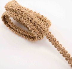 Jute trim - loops - beige - width 1.3 cm