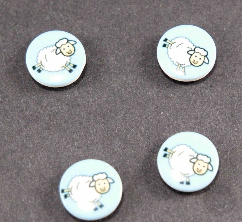 Children's button - Sheep - more colors - diameter 1,4 cm