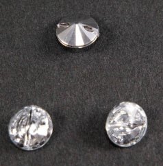 Luxusní krystalový knoflík - světlý krystal - průměr 1 cm