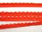 Embroidered decorative ribbon - orange - width 1.2 cm