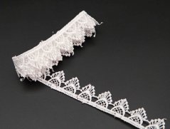 Vzdušná čipka - biela - šírka 1,8 cm