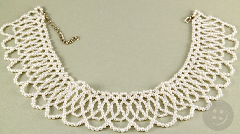 Decorative collar with pearls - dimensions 37 cm x 25 cm