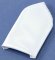 Satin festive handkerchief with decorative edging - white - dimensions 24 cm x 24 cm