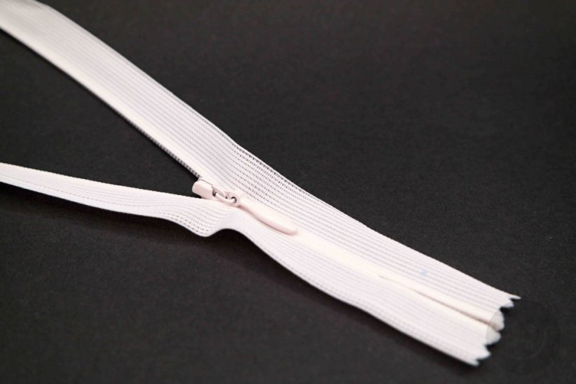 Nylon invisible dress zippers (3mm) - closed-end various colours - length 18 cm - 60 cm