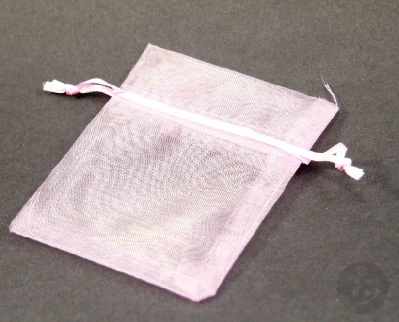 Dárkové pytlíky z organzy - více barev - rozměr 8,5 cm x 11,5 cm - Barvy dárkových pytlíků z organzy: Růžová