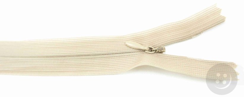 Nedělitelný skrytý zip (3mm) různé barvy - délka 18 cm - 60 cm