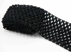 Ozdobná síťovaná pruženka Tutu - černá - šířka 7 cm