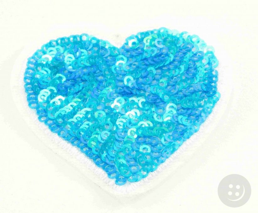 Iron-on patch - Heart with effect - dimensions 6 cm x 5,5 cm