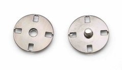Luxuriöser Metall-Druckknopf - dunkles Nickel - Durchmesser 1,8 cm
