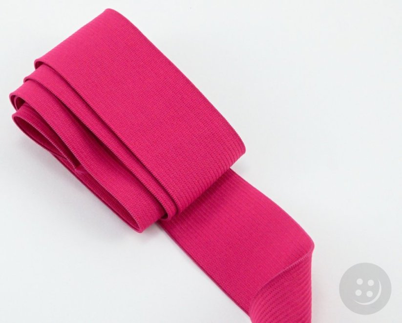Colored elastic - pink - width 4 cm - medium soft