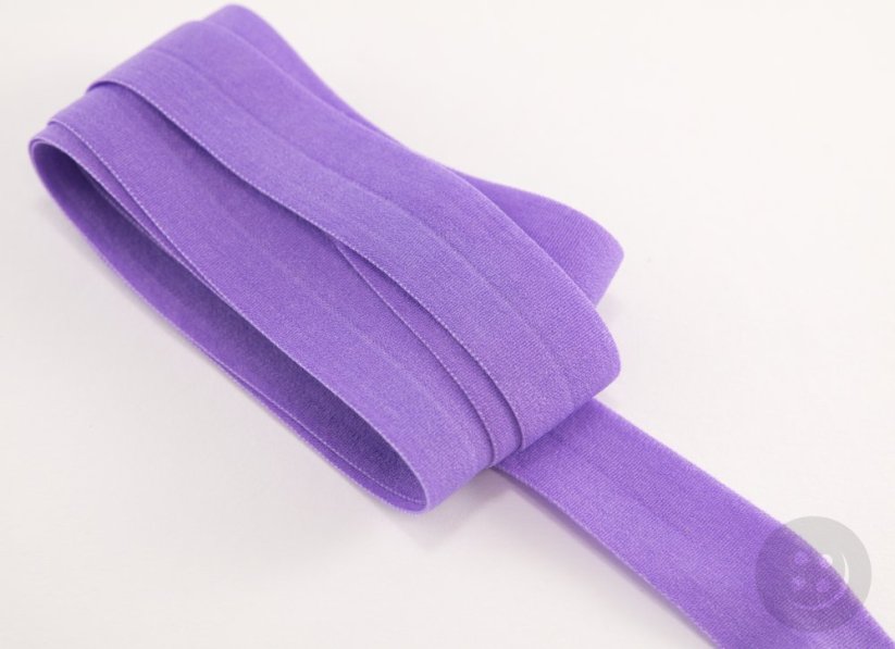 Edging elastic band - medium purple matte - width 2 cm