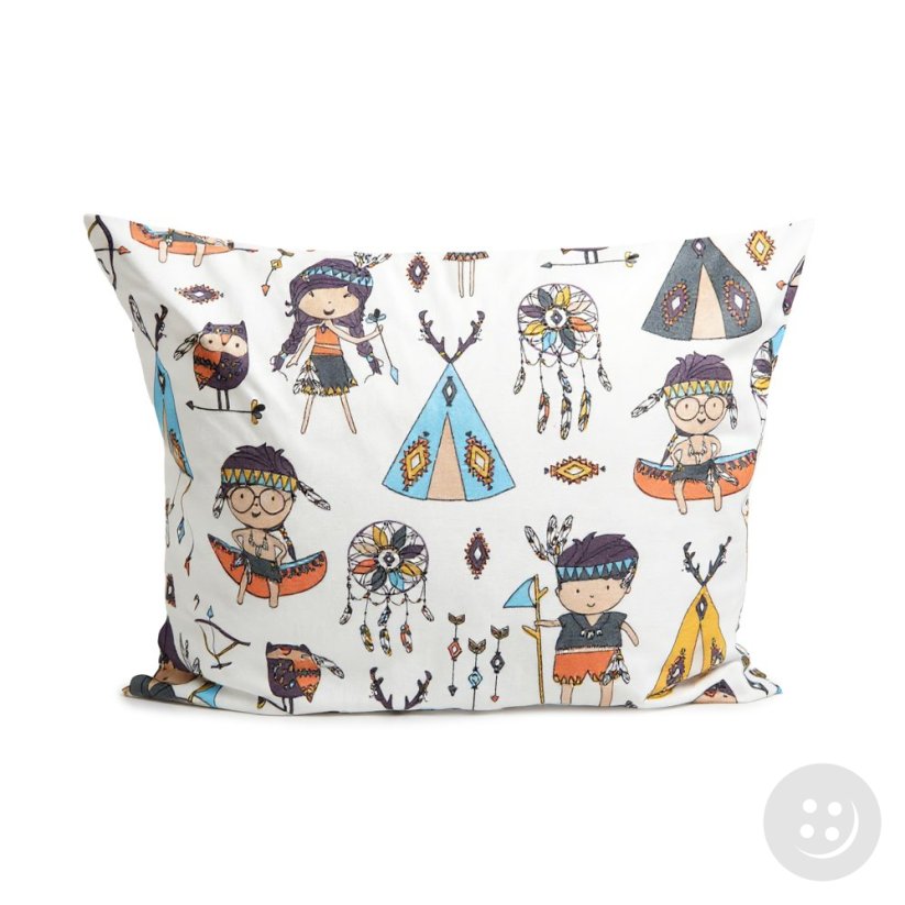 Kissen gefüllt mit BIO-Buchweizenschalen – Indianer und Traumfänger – Größe 35 cm x 28 cm