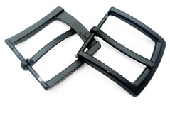 Metal belt buckle with prong, rectangular 2 – black