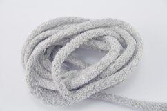 Bavlněná oděvní šňůra -  šedá - průměr 0,5 cm