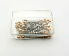 Nerezové špendlíky so zlatou hlavičkou v tvare kvapky