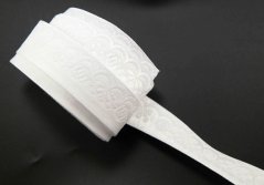 Festive ribbon - white - width 2 cm