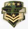 Iron-on patch - army rank - size 7 cm x 6 cm - khaki