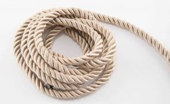 Twisted cord - ecru shiny - 0.6 cm