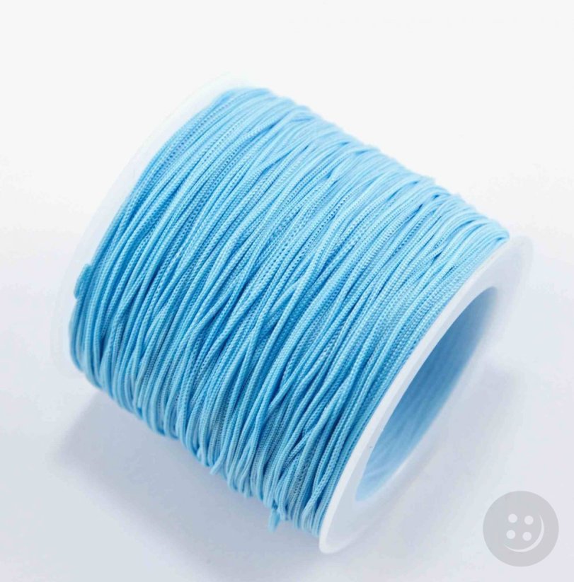 Farebná šnúrka na navliekanie - svetlo modrá - priemer 0,1 cm