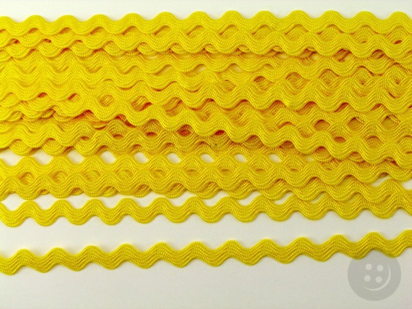 Ric Rac ribbon - medium yellow - width 0,6 cm