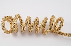 Twisted cord - gold - diameter 7 mm, lurex
