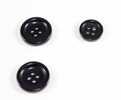 Suit button - black - diameter 2 cm
