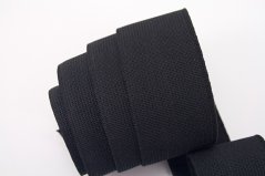 Flat elastics - soft - black - width 5 cm
