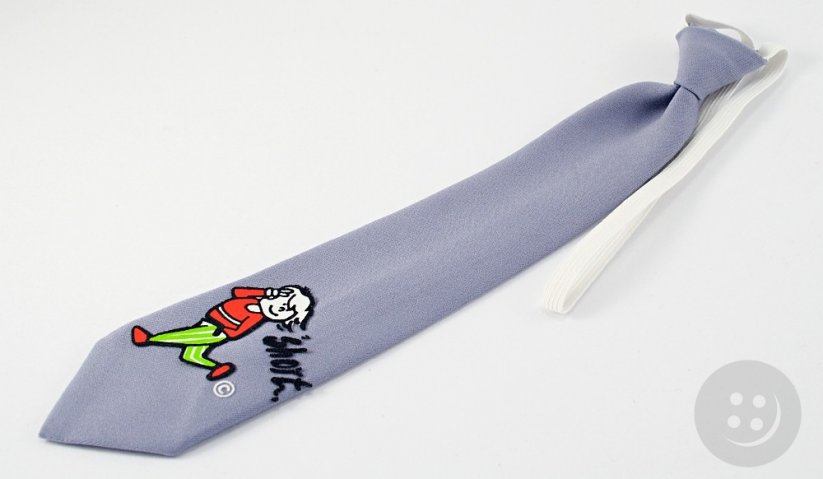 Dětská kravata - šedá - 23 cm