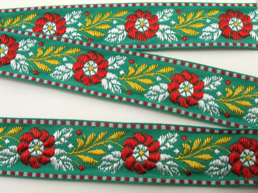 Festive ribbon - green - width 2,5 cm
