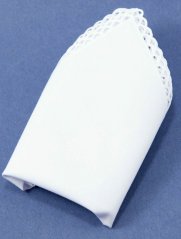 Bavlněná vreckovka do tanečných s čipkou - biela - rozmer 24 cm x 24 cm