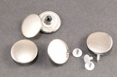 Push button - diameter 2 cm - silver