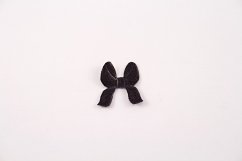 Sew-on bow - brown - dimensions 1.5 cm x 1.8 cm