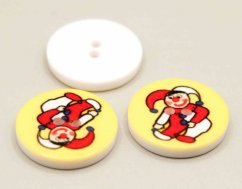 Children's button - yellow - diameter 1.5 cm