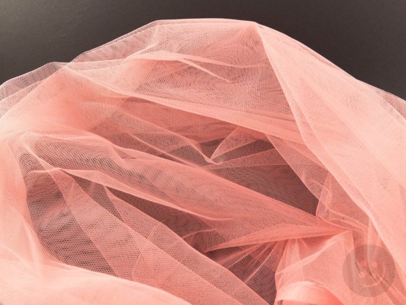 Solid netting tulle - bright pink - width 150 cm