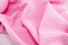 Waffle 100% cotton - baby pink - width 155 cm