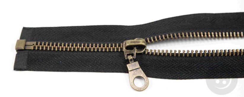 Dělitelný kovový starokovový zip č.5 více barev - délka (30 - 100 cm)