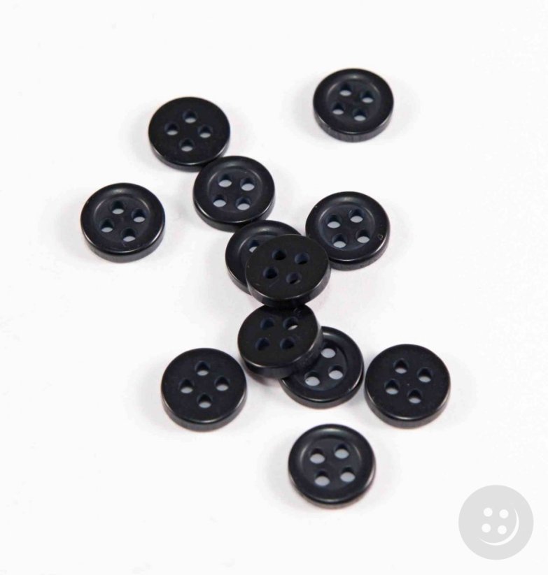 Hole button - black - diameter 0.9 cm