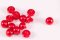 Knoflík perlička se spodním přišitím - červená perleťová - průměr 0,9 cm