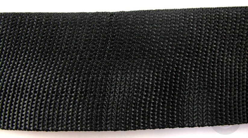 Polypropylénový popruh - čierná - šírka 5 cm