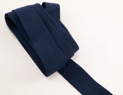 Edging elastic band - dark blue matte - width 2 cm